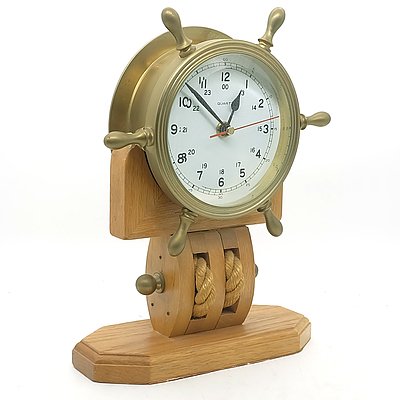 Contemporary Nautical Themed Quartz Desk Clock