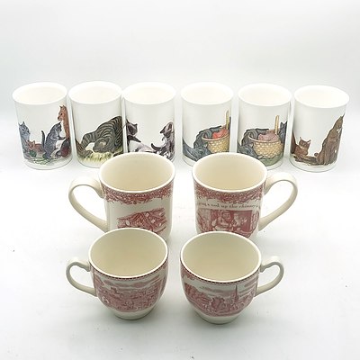 Group Johnson Bros and Cat Lovers Cups