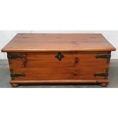 Vintage Stained Timber Toy Chest