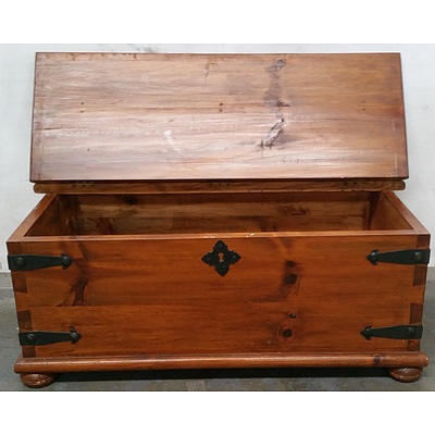 Vintage Stained Timber Toy Chest