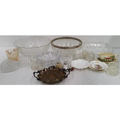 Selection of Glass Ware, Silverware and Ceramics