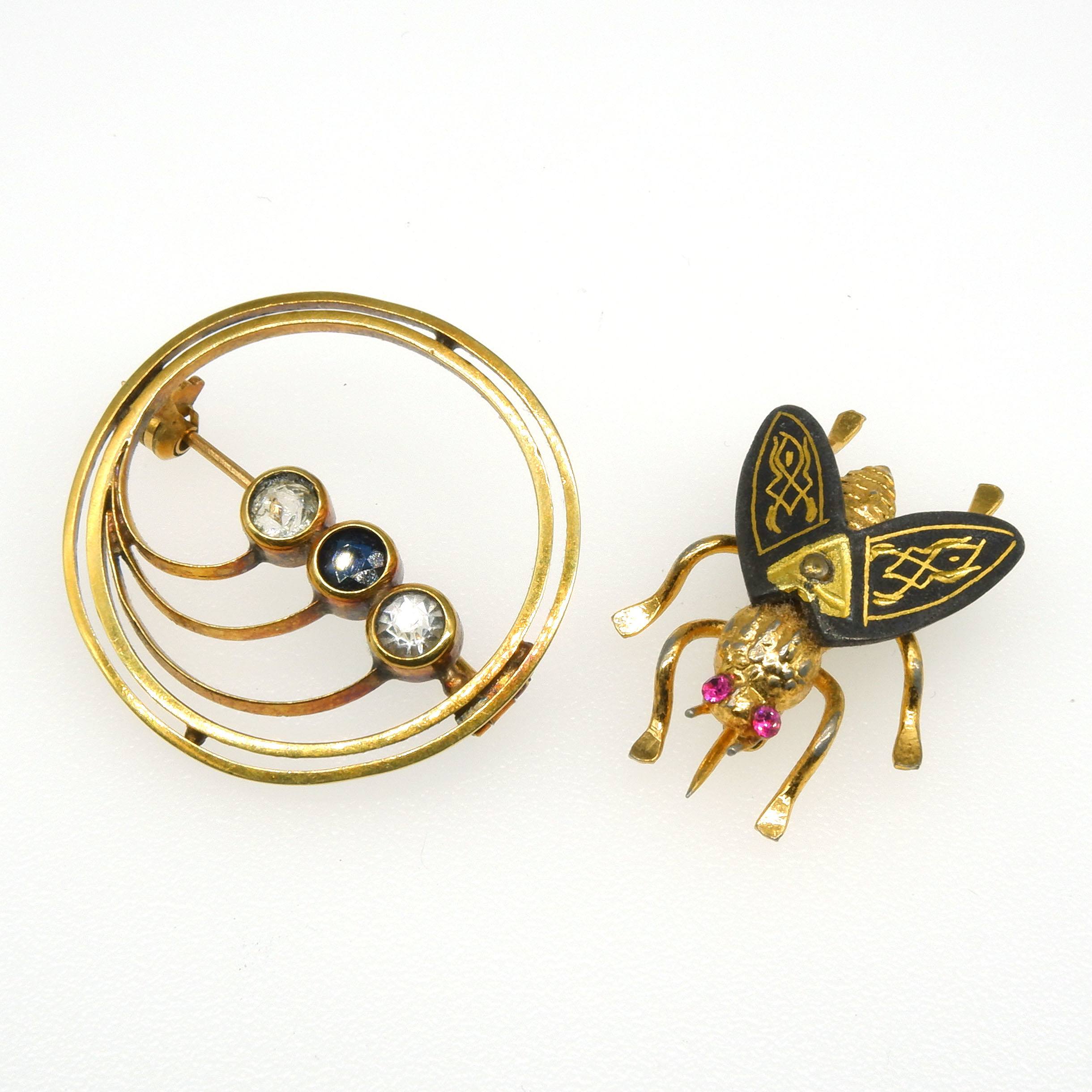 'Costume Jewellery Fly and Brooch'