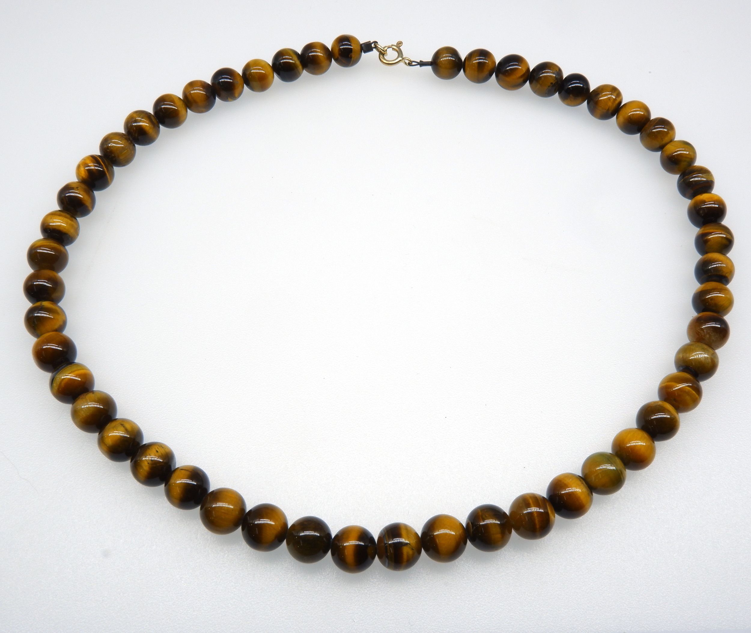 'Tiger Eye Round Beaded Necklace'
