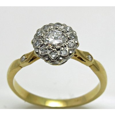 Vintage 18Ct Gold Diamond Ring