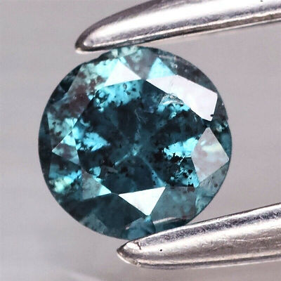 Round Brilliant-Cut Diamond - Greenish-Blue