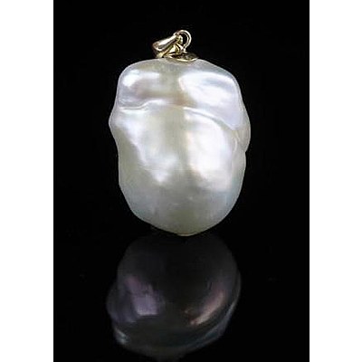 Very Large Baroque Cultured Pearl Pendant