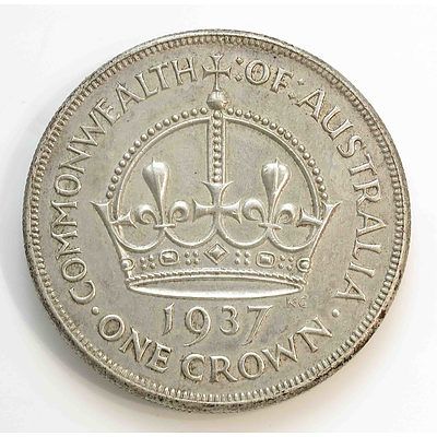Australian Sterling Silver Crown 1937