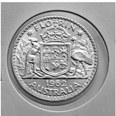 Australian Silver Florin 1962
