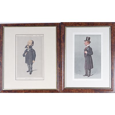 Four Victorian Vanity Fair Lithographs Circa 1880, Including Sam and Men of the Day No. 55