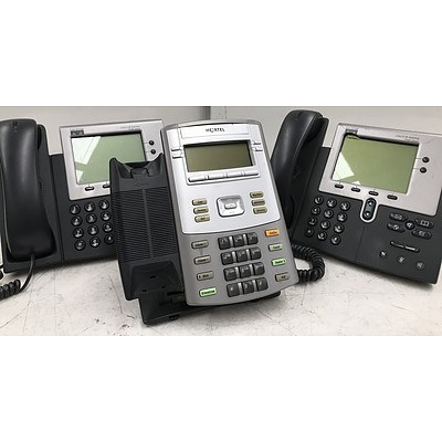 Cisco & Nortel IP Office Phones - Lot of 56