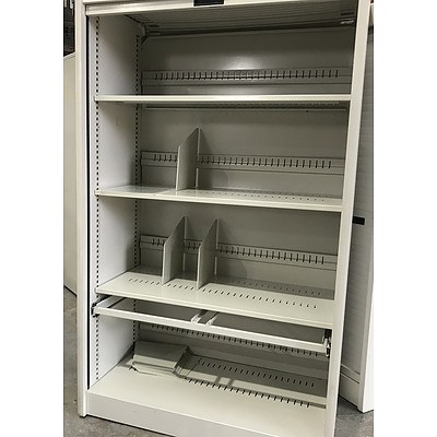 Omni Grey Melamine & Metal Storage Cabinets - Lot of 3