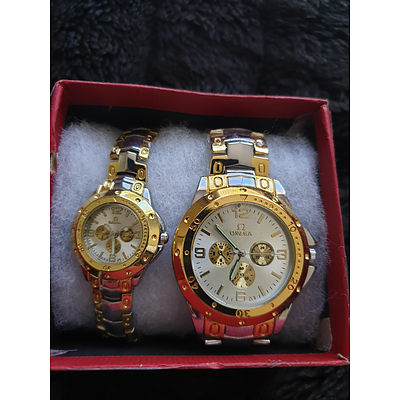 Couple Watches (Omega Gold)