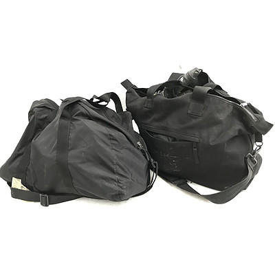 2 Black Overnight Bags with Tools