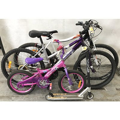 Mountain Bikes, BMX & Scooter - Lot of 7