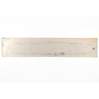 1968 HMAS Melbourne Top Deck Blueprint