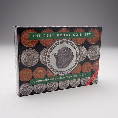 The 1991 Proof Coin Set - Commemorating 25 Years of Decimal Currency