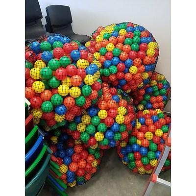 Large Bags of Coloured Plastic Balls - Lot of 8