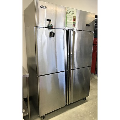 Quipwell 855Litre Stainless Steel 4-Door Freezer