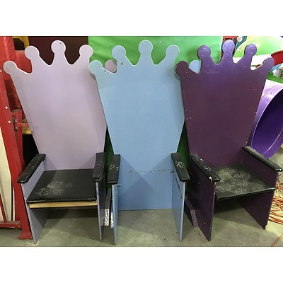 Six Children's Throne Chairs