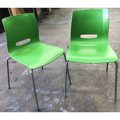 Allermuir Casper Lime Green Monoshell Chairs - Lot of 10