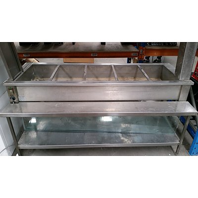 Five Bay Bain Marie With Stainless Steel Stand