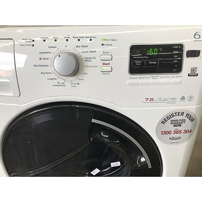 Whirlpool 6th Sense Anti-Bacterial 7.5kg Front-Loader Washing Machine