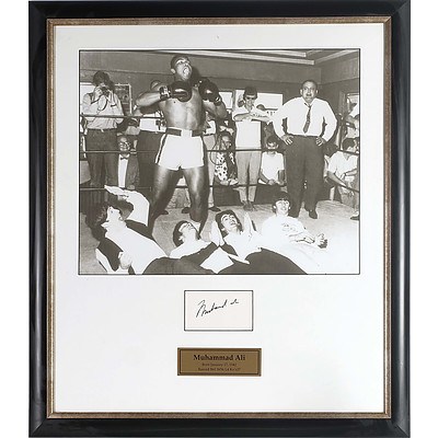Signed Muhammad Ali Presentation, with COA From The Autograph Shop