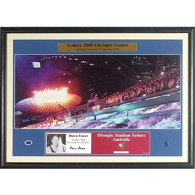 Signed Dawn Fraser Sydney 2000 Olympic Games Presentation