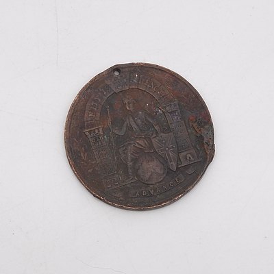 1901 State of Queensland Federation Medallion
