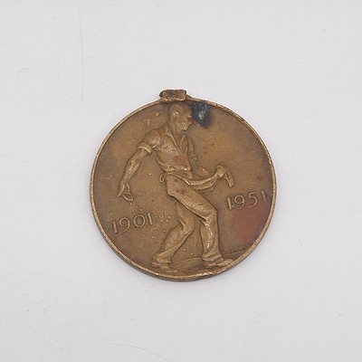 1901 to 1951 Fifty Years Commonwealth of Australia Medallion
