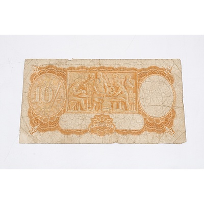 1955 Australian Ten Shillings Banknote