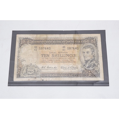 Australian Ten Shillings Banknote