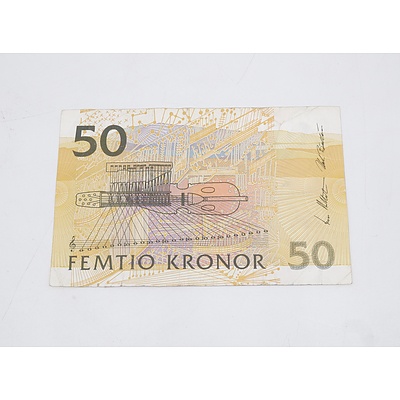 Swedish 50 Kronor Banknote