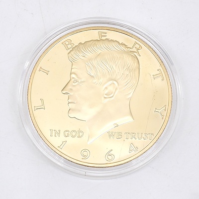 1964 Special Gold Plated US Kennedy Medallion