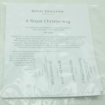 Limited Edition Royal Doulton Her Majesty Royal Christening Queen Elizabeth 90th Birthday Figurine
