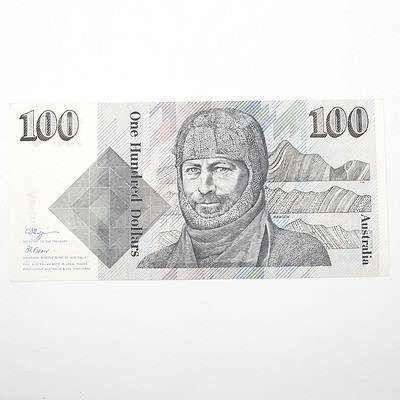 Australian Frasier/Higgins $100 Paper Note, ZFP517418