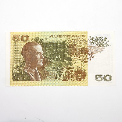 Australian Johnston/Fraser $50 Paper Note, YPT505509