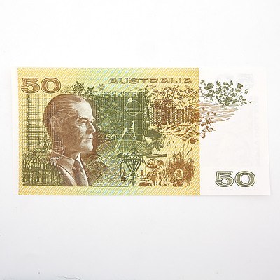 Australian Johnston/Fraser $50 Paper Note, YUH945582