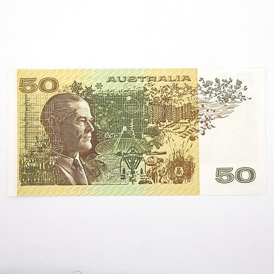 Australian Fraser/Higgins $50 Paper Note, WBL085007