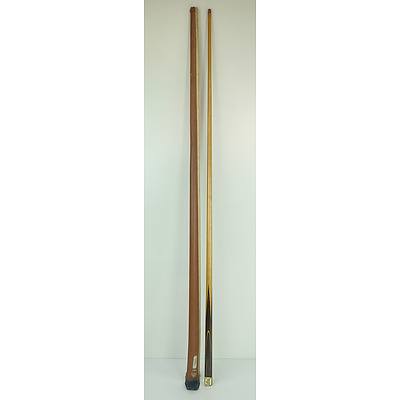 Two Pool Cues, including Warren Simpson 'Championship Cue' and More