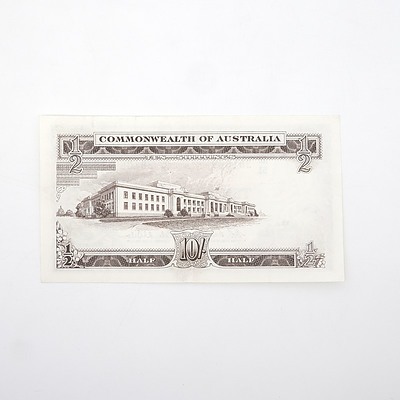 Commonwealth of Australia Coombs/Wilson Ten Shillings Note, AH51 381069