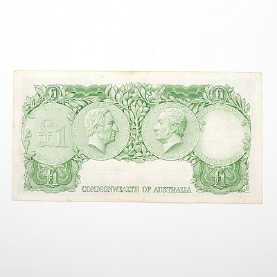 Commonwealth of Australia Coombs/Wilson One Pound Note, HK61 822977