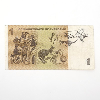 Commonwealth of Australia Coombs/ Wilson $1 Paper Note, AGD344949