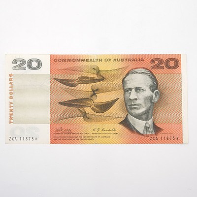 Scarce Commonwealth of Australia $20 Star Note, Phillips/Randell ZXA11875*