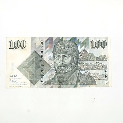 Australian $100 Fraser/ Cole Paper Note, ZHU 902530