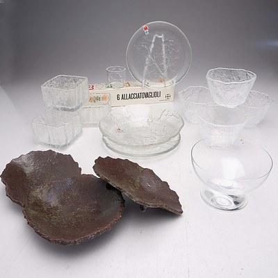 Group of Retro Crystal and Glassware Including Hoya and Humppila
