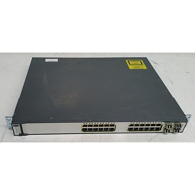 Cisco Catalyst (WS-C3750G-24TS-E1U V05) 3750G Series 24-Port Gigabit Managed Switch