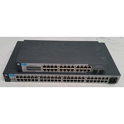 HP Assorted Gigabit Ethernet Switches - Lot of Two