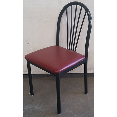 Black & Red Catering Chairs - Lot Of 18