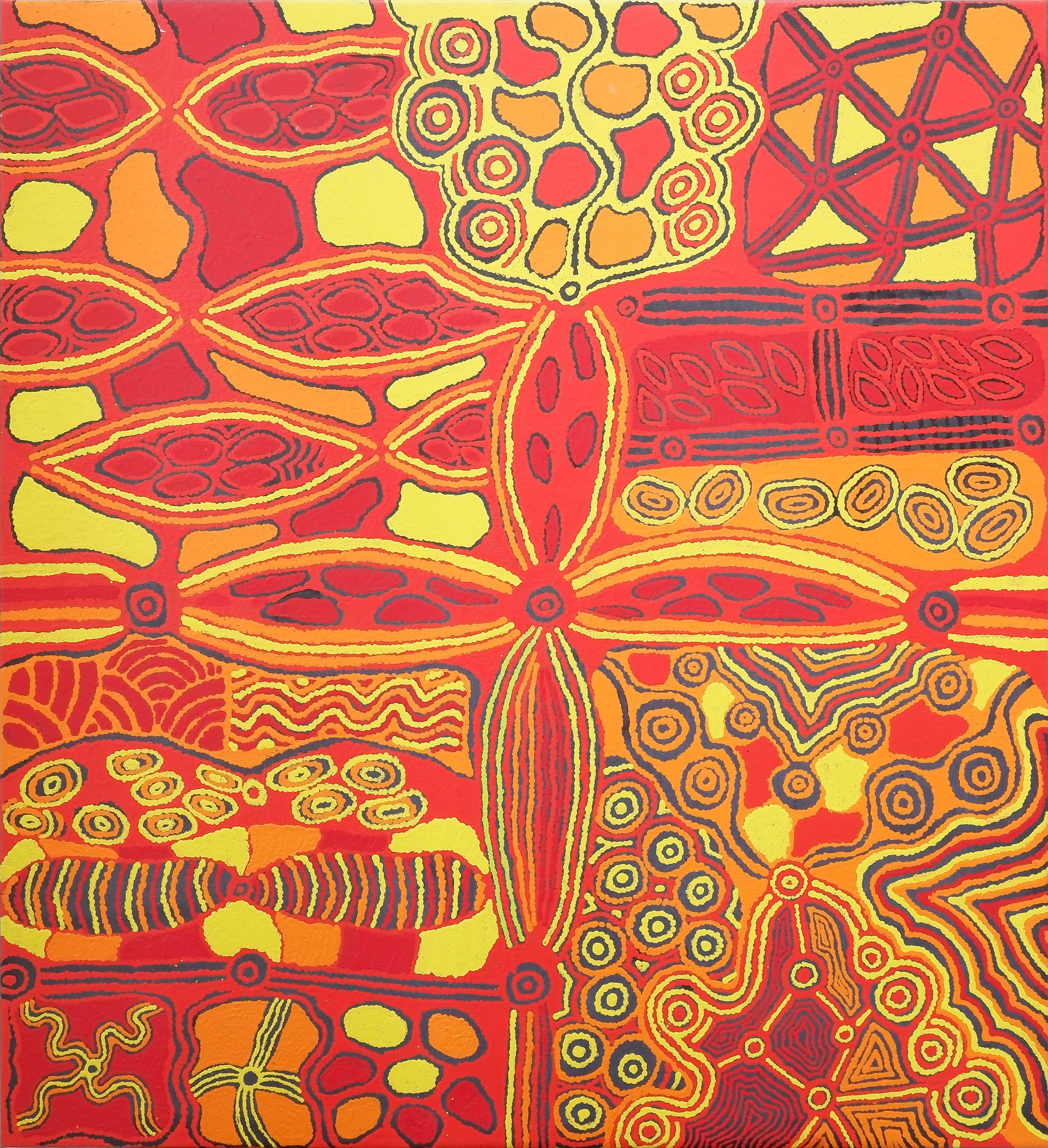 'Teresa Baker (1977-) Kanpi 2007, Acrylic on Canvas'